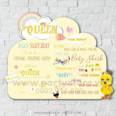 Bảng thông tin cho bé chủ đề Gà Con