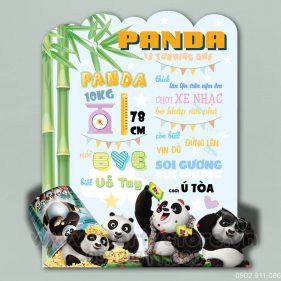 Bảng thông tin thôi nôi chủ đề Gấu Trúc Panda