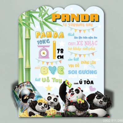 Bảng thông tin thôi nôi chủ đề Gấu Trúc Panda