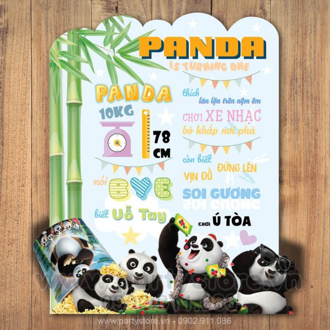 Bảng thông tin thôi nôi chủ đề Gấu Trúc Panda