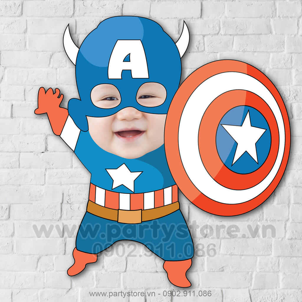 Chibi Captain America - Partystore.Vn