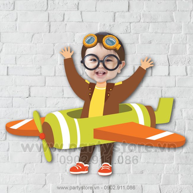 Chibi phi công máy bay - PartyStore.vn