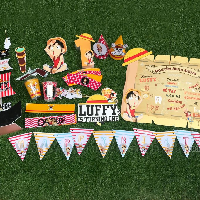 Set trang trí sinh nhật chủ đề One Piece - Đảo Hải Tặc