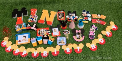 Set trang trí sinh nhật chủ đề Mickey Mouse