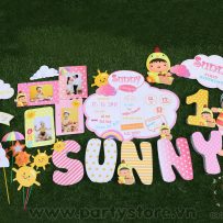 Set trang trí sinh nhật chủ đề Sunny
