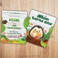 Thiệp sinh nhật chủ đề Nhím