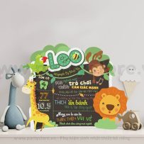 Bảng thông tin Safari Rừng - bé Leo