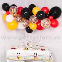 Set bong bóng Mickey đen đỏ vàng