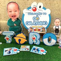 Set trang trí sinh nhật chủ đề Doraemon - bé Gia Khang