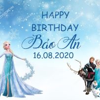 Backdrop sinh nhật Elsa, Frozen