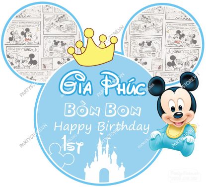 Backdrop sinh nhật Mickey