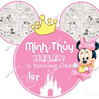 Backdrop sinh nhật Minnie