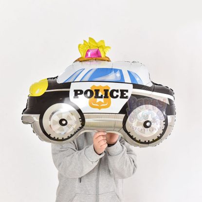 Bong bóng kiếng hình xe cảnh sát Police trang trí sinh nhật cỡ size lớn