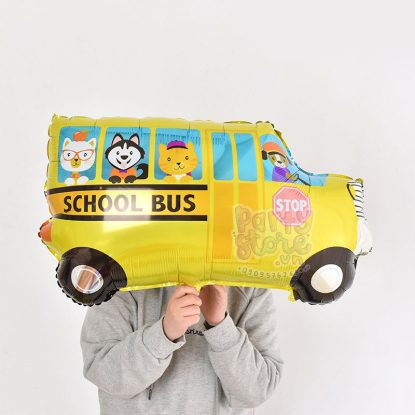 Bóng kiếng nhôm xe School Bus cỡ size lớn trang trí sinh nhật