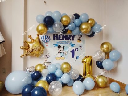 PD07 - Set bong bóng trang trí sinh nhật chủ đề Mickey phù hợp cho cả bé trai và bé gái