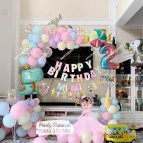 PD123 - Set bóng trang trí sinh nhật bé gái tông pastel chủ đề Kẹo