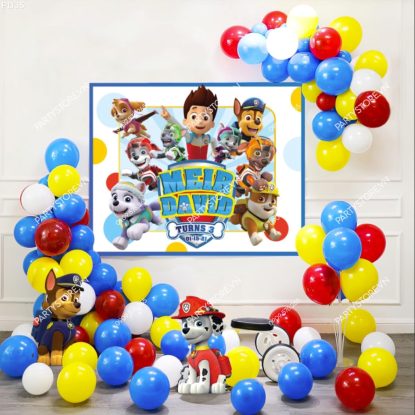 PD35 - Set bong bóng trang trí sinh nhật chủ đề Paw Patrol sặc sỡ