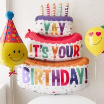 Bóng sinh nhật bánh kem 3 tầng size TO, YAY IT'S YOUR BIRTHDAY (1)