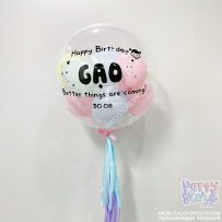 Bóng bay Jumbo Heli tông pastel các màu xanh mint, hồng, xanh da trời tặng sinh nhật bé