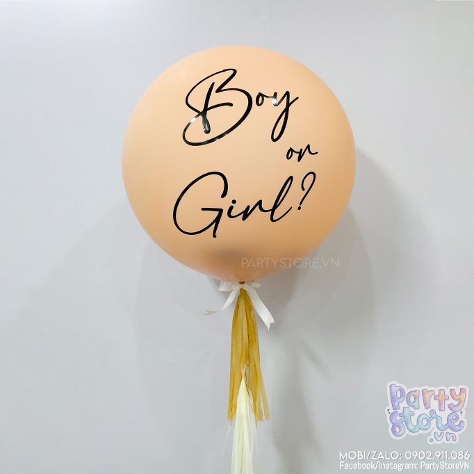 Bóng bay Jumbo đoán giới tính bé màu cam