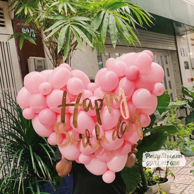 Trái tim bong bóng tạo hình