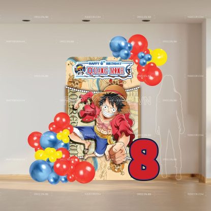 Phông cứng formex sinh nhật thôi nôi Luffy One Piece